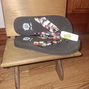 Yellow Box Multicolor Polka Dot Sandals